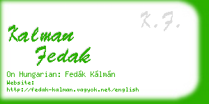 kalman fedak business card