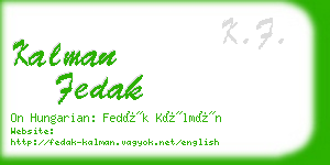 kalman fedak business card